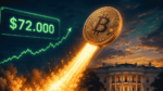 El bitcoin saltó a los 72.000 dólares tras un short squeeze histórico en Binance y guiños desde Washington