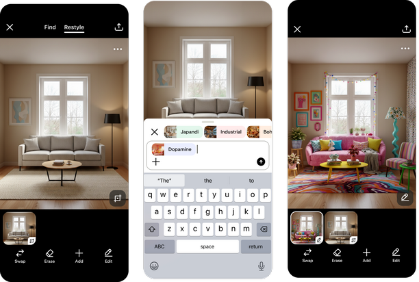 Pinterest lanza Restyle: probá cómo queda la decoración de tu casa antes de comprar nada Pinterest lanza Restyle: probá cómo queda la decoración de tu casa antes de comprar nada