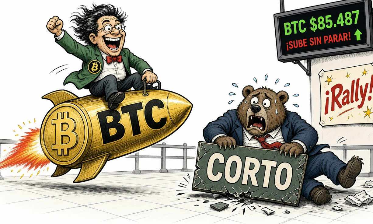 Bitcoin pega un salto del 6% y roza los USD 87.000 tras liquidar 648 millones en posiciones cortas Bitcoin pega un salto del 6% y roza los USD 87.000 tras liquidar 648 millones en posiciones cortas