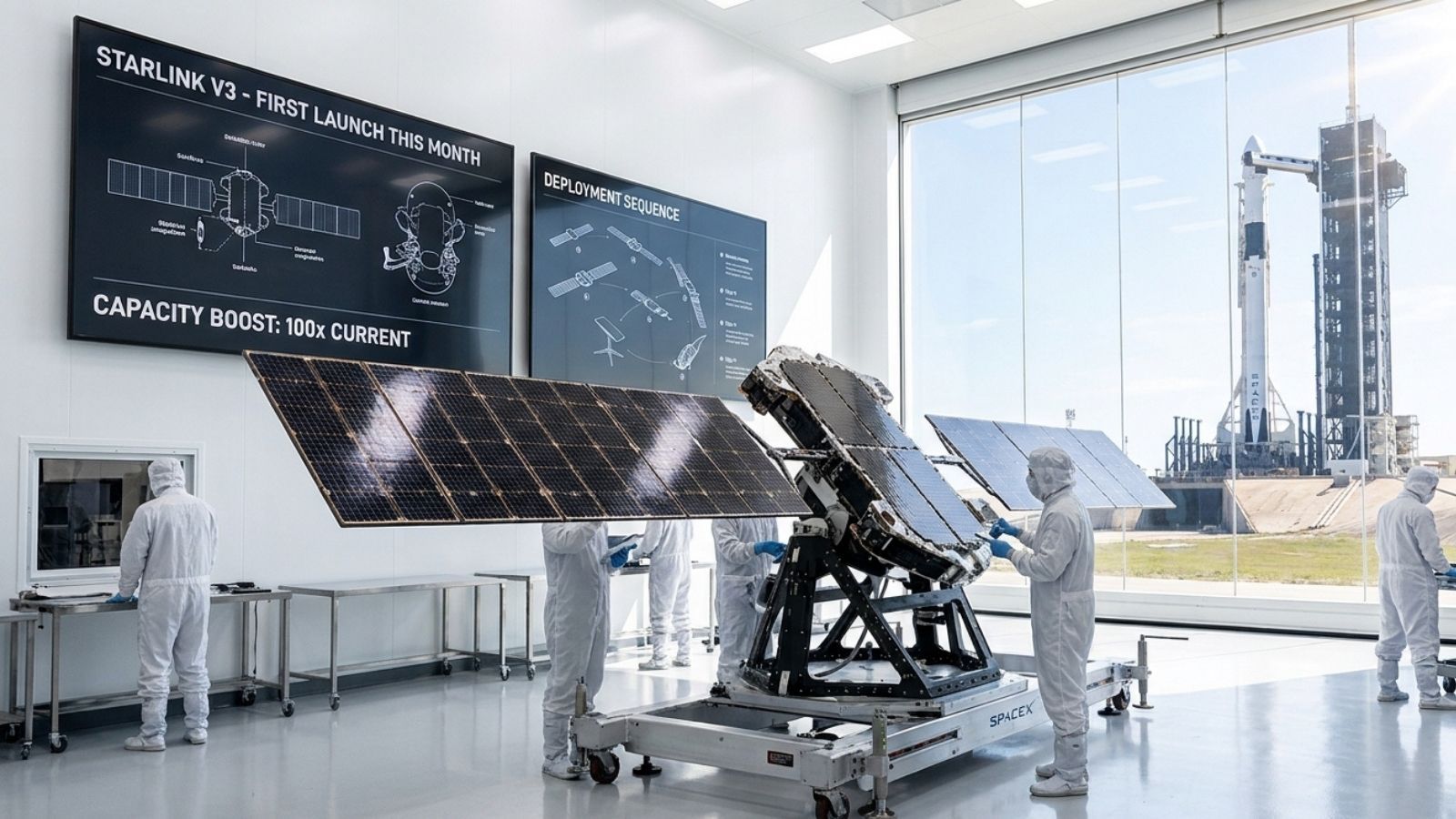 SpaceX lanza mañana los primeros satélites Starlink V3: prometen 100 veces más capacidad SpaceX lanza mañana los primeros satélites Starlink V3: prometen 100 veces más capacidad