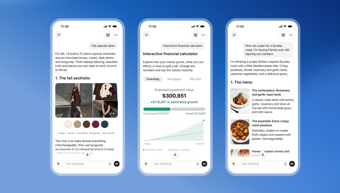 ChatGPT deja el texto plano: OpenAI suma gráficos y botones interactivos a las respuestas ChatGPT deja el texto plano: OpenAI suma gráficos y botones interactivos a las respuestas